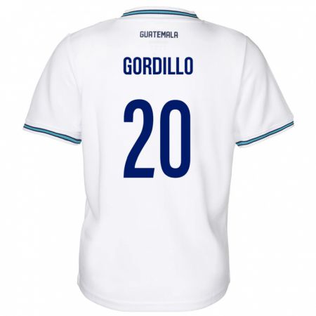 Kandiny Hombre Camiseta Guatemala Gerardo Gordillo #20 Blanco 1ª Equipación 24-26 La Camisa Chile
