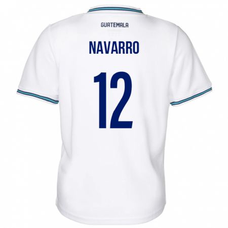 Kandiny Hombre Camiseta Guatemala Kenderson Navarro #12 Blanco 1ª Equipación 24-26 La Camisa Chile