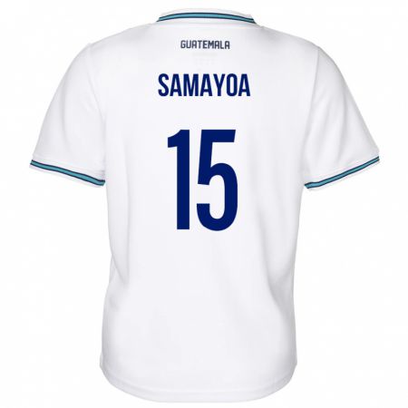 Kandiny Hombre Camiseta Guatemala Giselle Samayoa #15 Blanco 1ª Equipación 24-26 La Camisa Chile