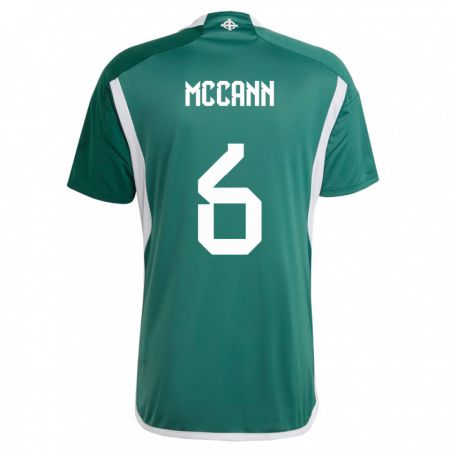 Kandiny Hombre Camiseta Irlanda Del Norte Charlie Mccann #6 Verde 1ª Equipación 24-26 La Camisa Chile