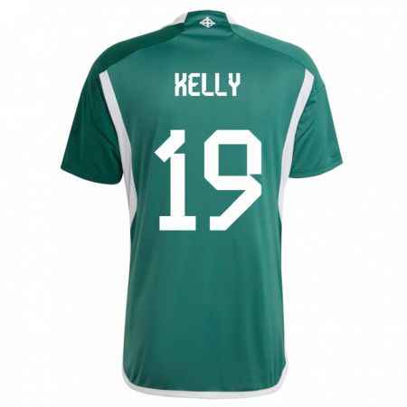 Kandiny Hombre Camiseta Irlanda Del Norte Oscar Kelly #19 Verde 1ª Equipación 24-26 La Camisa Chile