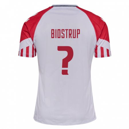 Kandiny Hombre Camiseta Dinamarca Hjalte Bidstrup #0 Blanco 2ª Equipación 24-26 La Camisa Chile