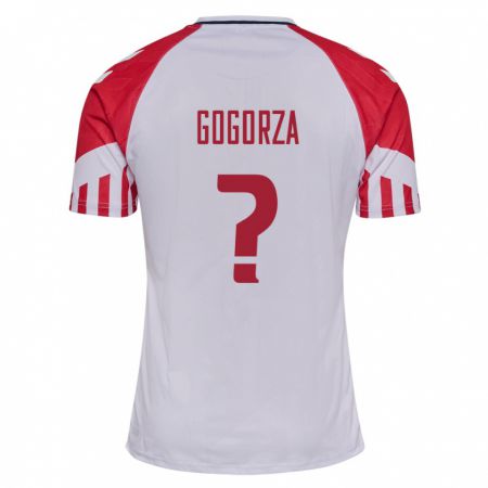 Kandiny Hombre Camiseta Dinamarca Mikel Gogorza #0 Blanco 2ª Equipación 24-26 La Camisa Chile