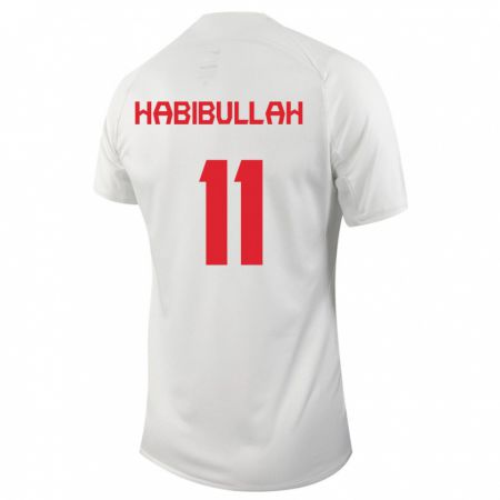 Kandiny Hombre Camiseta Canadá Kamron Habibullah #11 Blanco 2ª Equipación 24-26 La Camisa Chile