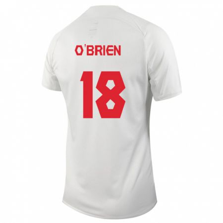 Kandiny Hombre Camiseta Canadá Alexander O'brien #18 Blanco 2ª Equipación 24-26 La Camisa Chile