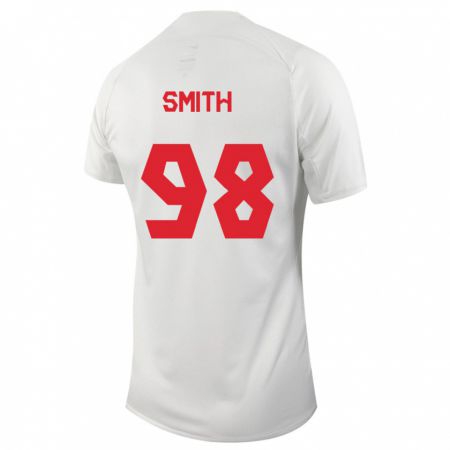 Kandiny Hombre Camiseta Canadá Olivia Smith #98 Blanco 2ª Equipación 24-26 La Camisa Chile