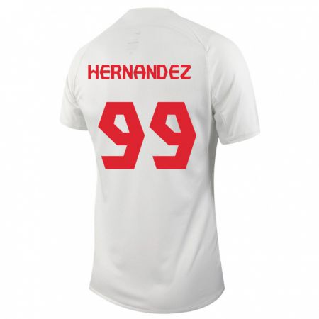 Kandiny Hombre Camiseta Canadá Jeneva Hernandez Gray #99 Blanco 2ª Equipación 24-26 La Camisa Chile