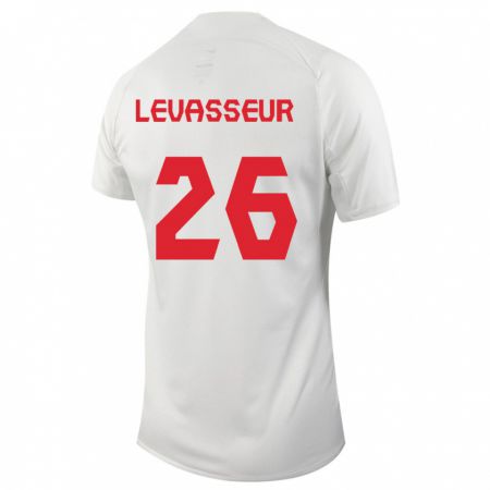 Kandiny Hombre Camiseta Canadá Marie Levasseur #26 Blanco 2ª Equipación 24-26 La Camisa Chile