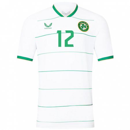 Kandiny Hombre Camiseta Irlanda Sam Curtis #12 Blanco 2ª Equipación 24-26 La Camisa Chile