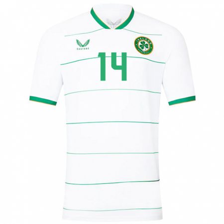 Kandiny Hombre Camiseta Irlanda Jayson Molumby #14 Blanco 2ª Equipación 24-26 La Camisa Chile