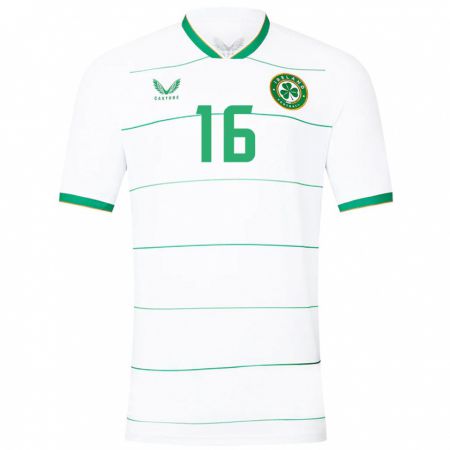 Kandiny Hombre Camiseta Irlanda Killian Cahill #16 Blanco 2ª Equipación 24-26 La Camisa Chile