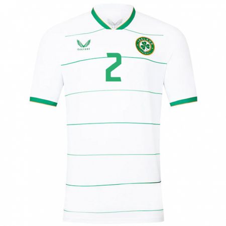 Kandiny Hombre Camiseta Irlanda James Abankwah #2 Blanco 2ª Equipación 24-26 La Camisa Chile