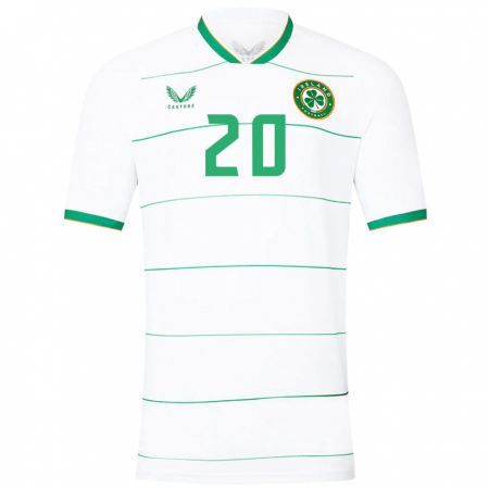 Kandiny Hombre Camiseta Irlanda Ellen Dolan #20 Blanco 2ª Equipación 24-26 La Camisa Chile