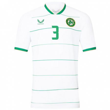 Kandiny Hombre Camiseta Irlanda Tayo Adaramola #3 Blanco 2ª Equipación 24-26 La Camisa Chile