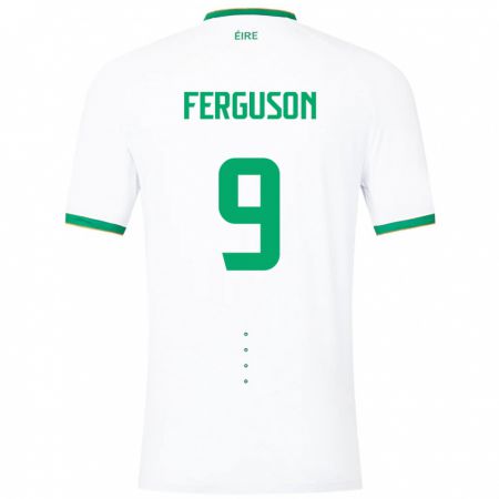 Kandiny Hombre Camiseta Irlanda Evan Ferguson #9 Blanco 2ª Equipación 24-26 La Camisa Chile