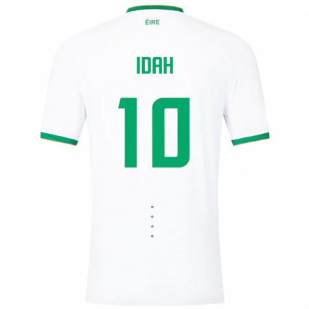 Kandiny Hombre Camiseta Irlanda Adam Idah #10 Blanco 2ª Equipación 24-26 La Camisa Chile