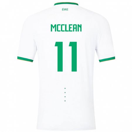 Kandiny Hombre Camiseta Irlanda James Mcclean #11 Blanco 2ª Equipación 24-26 La Camisa Chile