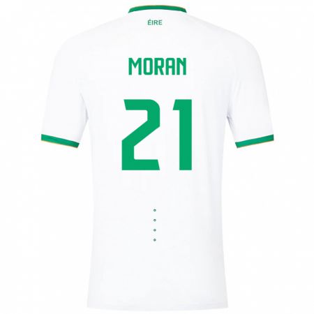 Kandiny Hombre Camiseta Irlanda Andy Moran #21 Blanco 2ª Equipación 24-26 La Camisa Chile