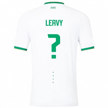 Kandiny Hombre Camiseta Irlanda Kian Leavy #0 Blanco 2ª Equipación 24-26 La Camisa Chile