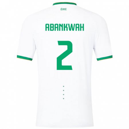 Kandiny Hombre Camiseta Irlanda James Abankwah #2 Blanco 2ª Equipación 24-26 La Camisa Chile