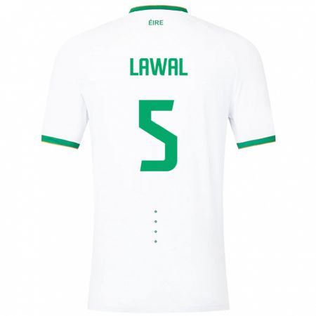 Kandiny Hombre Camiseta Irlanda Bosun Lawal #5 Blanco 2ª Equipación 24-26 La Camisa Chile