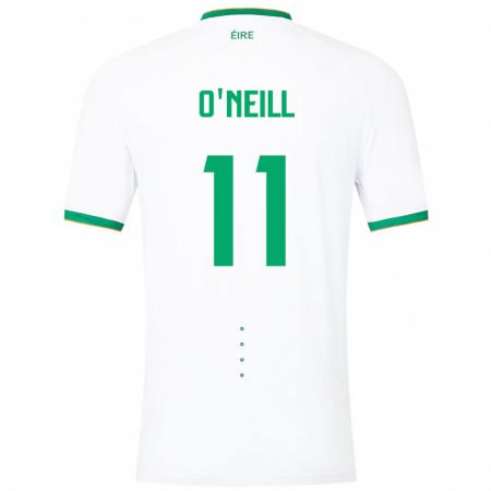 Kandiny Hombre Camiseta Irlanda Ollie O'neill #11 Blanco 2ª Equipación 24-26 La Camisa Chile