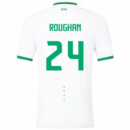 Kandiny Hombre Camiseta Irlanda Sean Roughan #24 Blanco 2ª Equipación 24-26 La Camisa Chile