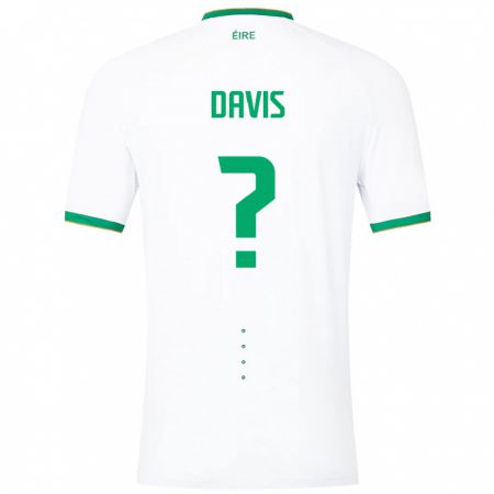 Kandiny Hombre Camiseta Irlanda Warren Davis #0 Blanco 2ª Equipación 24-26 La Camisa Chile