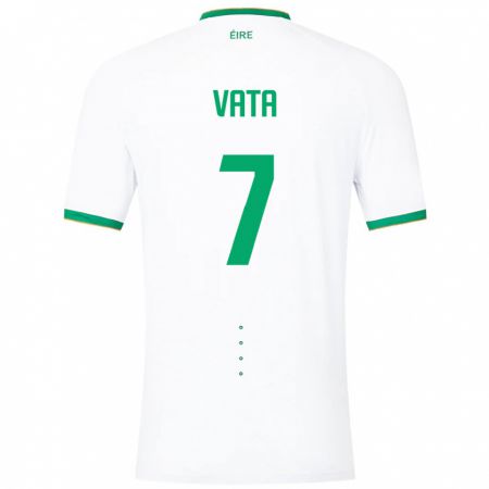 Kandiny Hombre Camiseta Irlanda Rocco Vata #7 Blanco 2ª Equipación 24-26 La Camisa Chile