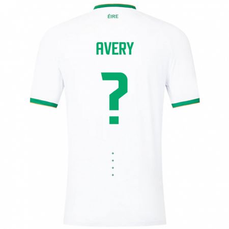 Kandiny Hombre Camiseta Irlanda Theo Avery #0 Blanco 2ª Equipación 24-26 La Camisa Chile