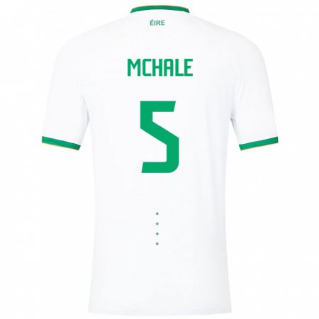 Kandiny Hombre Camiseta Irlanda Sean Mchale #5 Blanco 2ª Equipación 24-26 La Camisa Chile