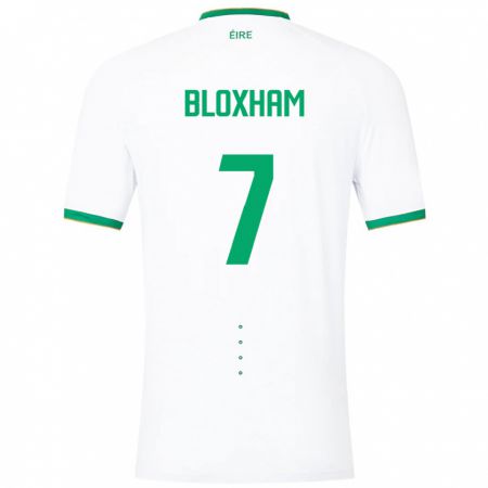 Kandiny Hombre Camiseta Irlanda Tom Bloxham #7 Blanco 2ª Equipación 24-26 La Camisa Chile
