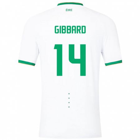 Kandiny Hombre Camiseta Irlanda Joseph Gibbard #14 Blanco 2ª Equipación 24-26 La Camisa Chile
