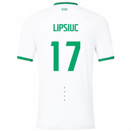Kandiny Hombre Camiseta Irlanda Darius Lipsiuc #17 Blanco 2ª Equipación 24-26 La Camisa Chile