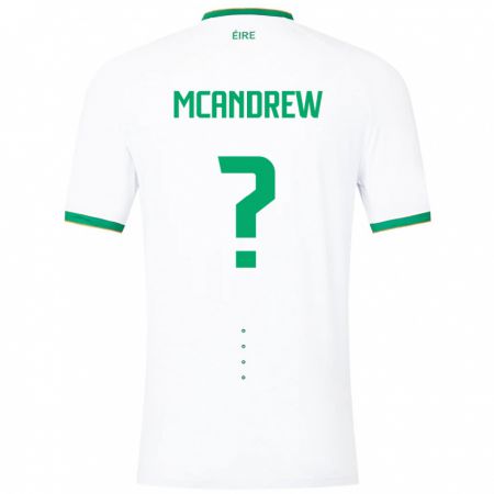 Kandiny Hombre Camiseta Irlanda Niall Mcandrew #0 Blanco 2ª Equipación 24-26 La Camisa Chile