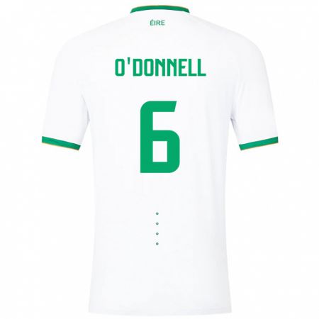 Kandiny Hombre Camiseta Irlanda Luke O'donnell #6 Blanco 2ª Equipación 24-26 La Camisa Chile