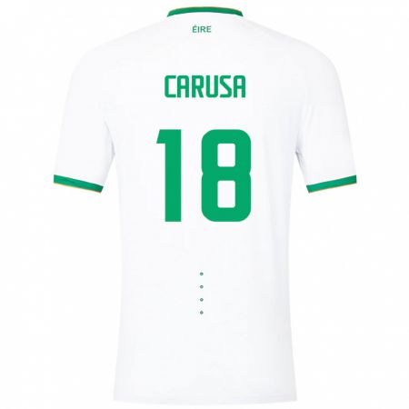 Kandiny Hombre Camiseta Irlanda Kyra Carusa #18 Blanco 2ª Equipación 24-26 La Camisa Chile