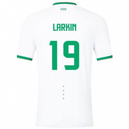 Kandiny Hombre Camiseta Irlanda Abbie Larkin #19 Blanco 2ª Equipación 24-26 La Camisa Chile