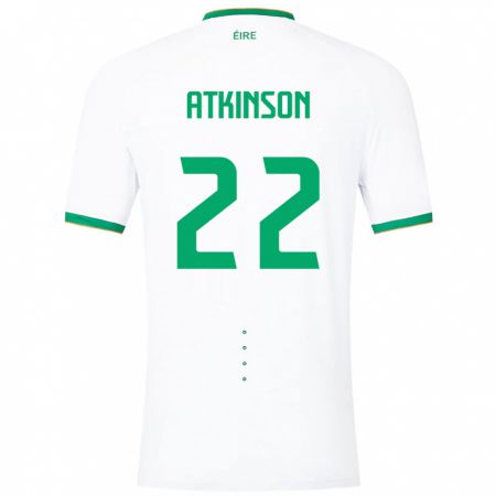 Kandiny Hombre Camiseta Irlanda Isibeal Atkinson #22 Blanco 2ª Equipación 24-26 La Camisa Chile
