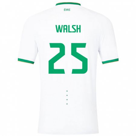 Kandiny Hombre Camiseta Irlanda Megan Walsh #25 Blanco 2ª Equipación 24-26 La Camisa Chile