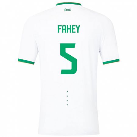 Kandiny Hombre Camiseta Irlanda Niamh Fahey #5 Blanco 2ª Equipación 24-26 La Camisa Chile