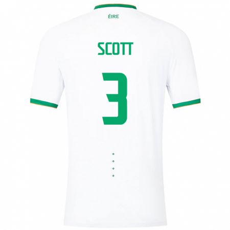 Kandiny Hombre Camiseta Irlanda Harriet Scott #3 Blanco 2ª Equipación 24-26 La Camisa Chile