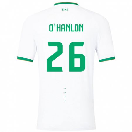 Kandiny Hombre Camiseta Irlanda Tara O'hanlon #26 Blanco 2ª Equipación 24-26 La Camisa Chile