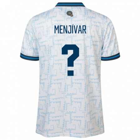 Kandiny Hombre Camiseta El Salvador Leonardo Menjívar #0 Blanco 2ª Equipación 24-26 La Camisa Chile