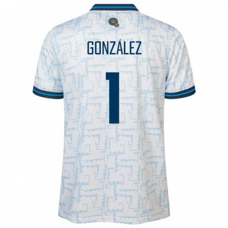 Kandiny Hombre Camiseta El Salvador Mario González #1 Blanco 2ª Equipación 24-26 La Camisa Chile