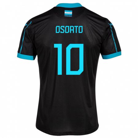 Kandiny Hombre Camiseta Honduras Roberto Osorto #10 Negro 2ª Equipación 24-26 La Camisa Chile