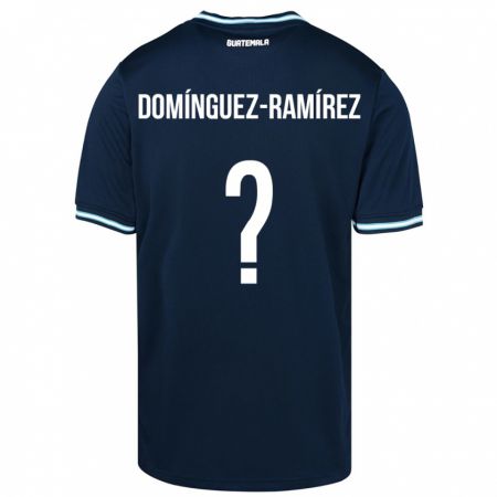 Kandiny Hombre Camiseta Guatemala Marco Domínguez-Ramírez #0 Azul 2ª Equipación 24-26 La Camisa Chile