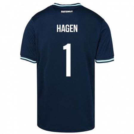 Kandiny Hombre Camiseta Guatemala Nicholas Hagen #1 Azul 2ª Equipación 24-26 La Camisa Chile
