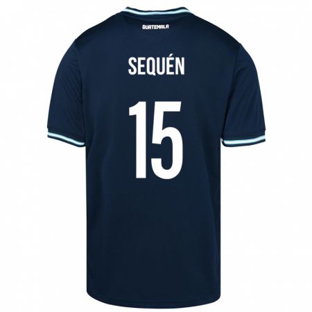 Kandiny Hombre Camiseta Guatemala Marlon Sequén #15 Azul 2ª Equipación 24-26 La Camisa Chile