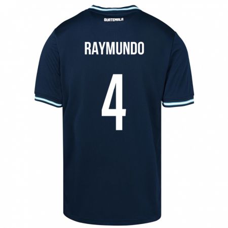 Kandiny Hombre Camiseta Guatemala Cristopher Raymundo #4 Azul 2ª Equipación 24-26 La Camisa Chile